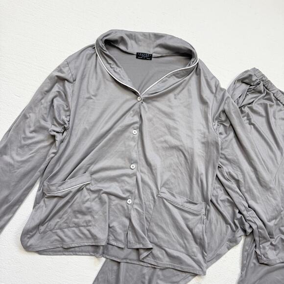 Laundry by Shelli Segal Gray Pajama Set 1X Super Soft Stretchy 2-Piece - Picture 2 of 6